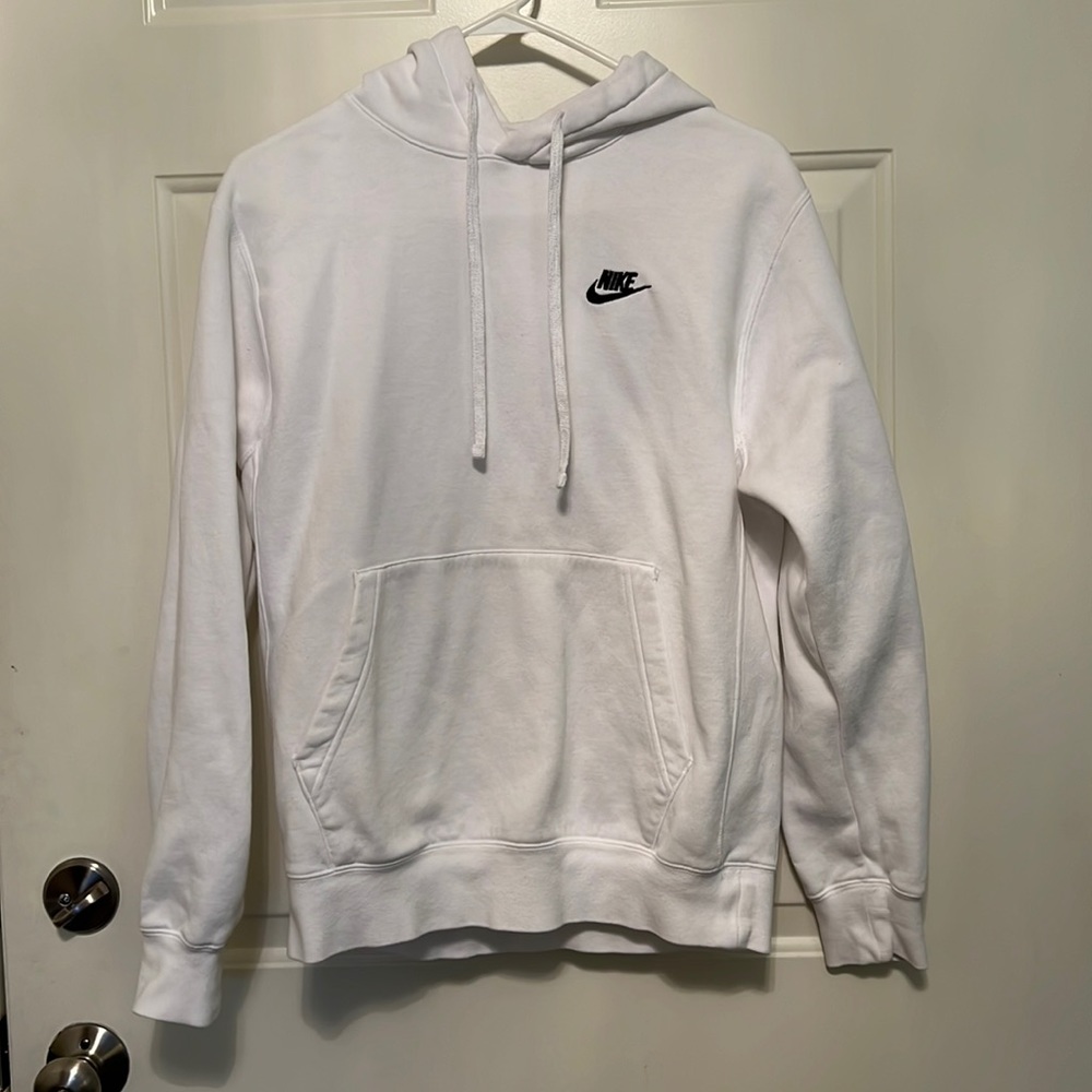 Plain Nike Hoodie, White, Small